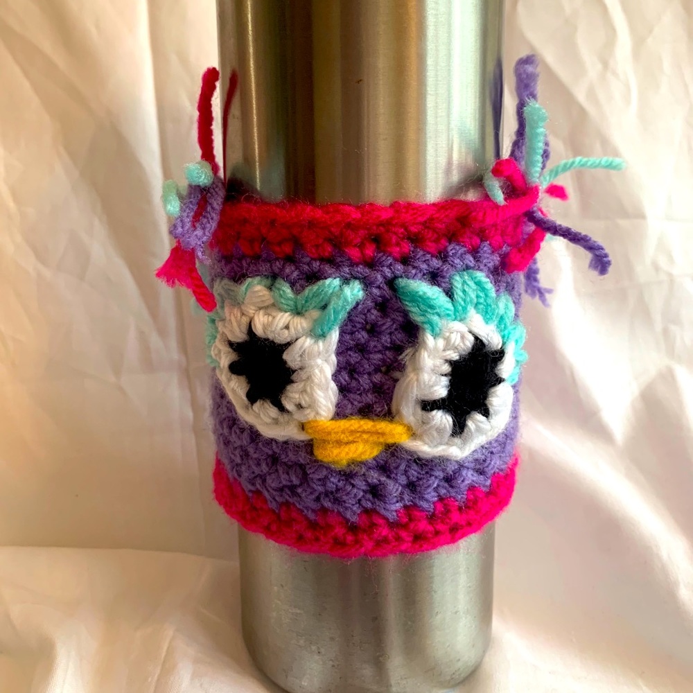 Owl Slim cup or tumbler cozy